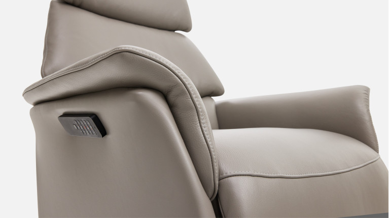 Fauteuil relax électrique GABIN avec moteurs en cuir