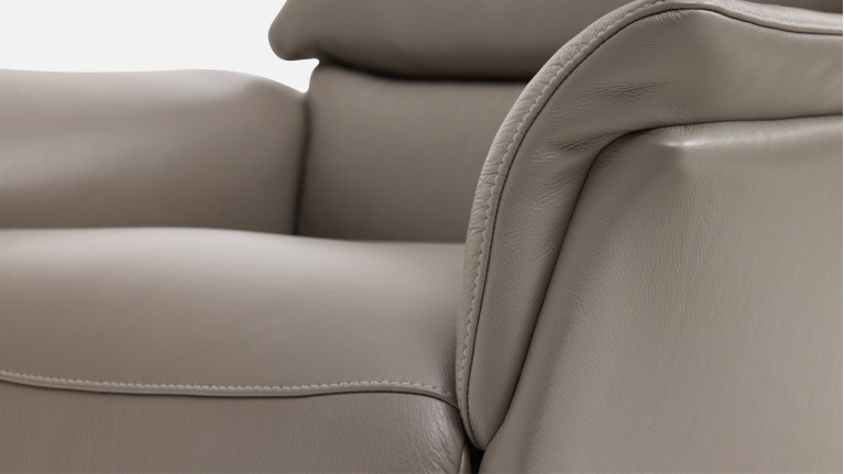 Fauteuil relax électrique GABIN avec moteurs en cuir