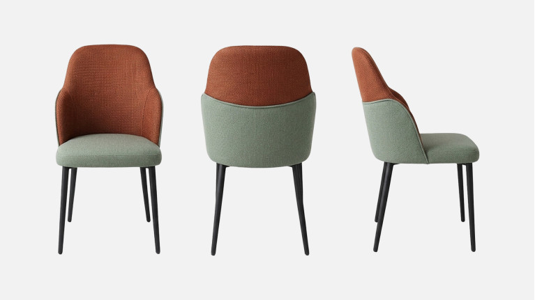 Chaise de salle à manger design italien en tissu, Bump