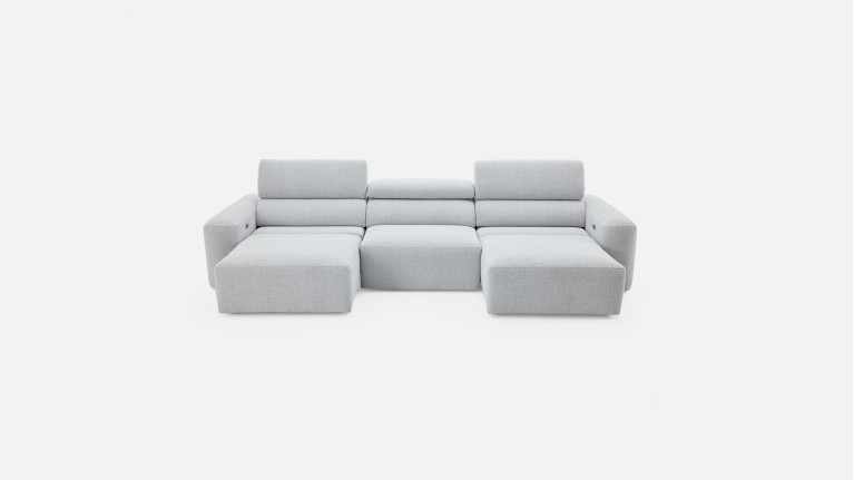 Canapé relaxation électrique REVELATION, modulable, tissu