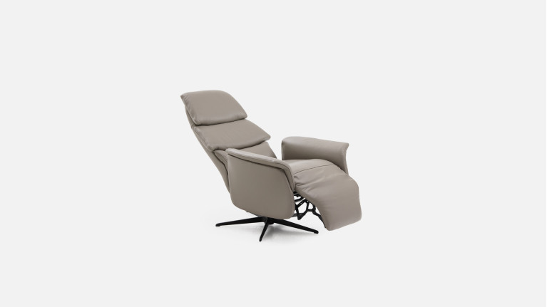 Fauteuil relax manuel GABIN en cuir, disponible en 6 tailles