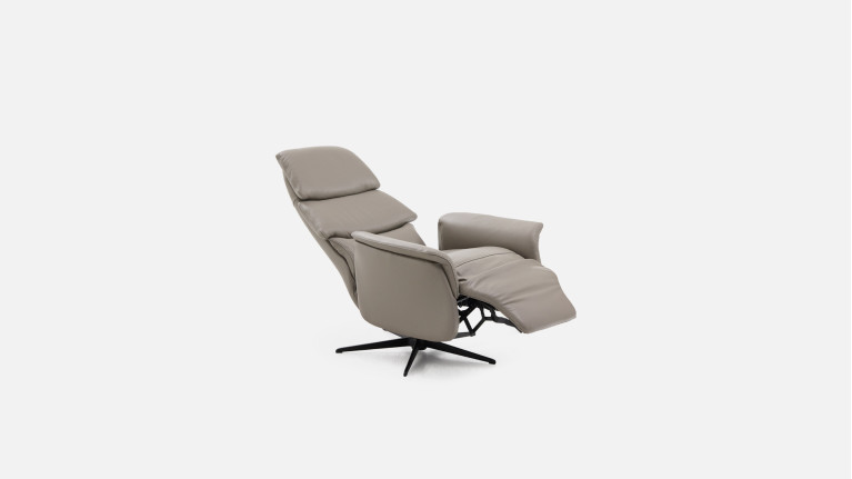 Fauteuil relax manuel GABIN en cuir, disponible en 6 tailles