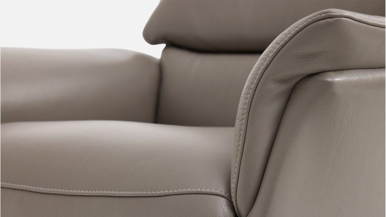 Fauteuil relax manuel GABIN en cuir, disponible en 6 tailles