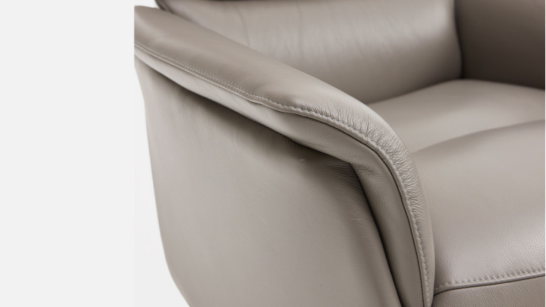 Fauteuil relax manuel GABIN en cuir, disponible en 6 tailles