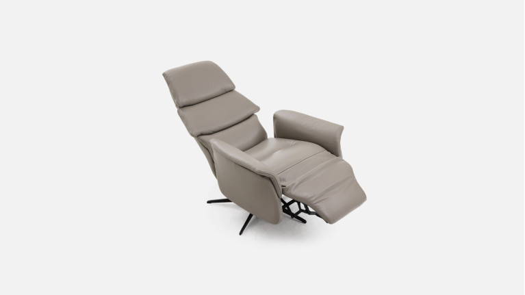 Fauteuil relax manuel GABIN en cuir, disponible en 6 tailles