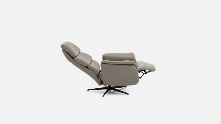 Fauteuil relax manuel GABIN en cuir, disponible en 6 tailles