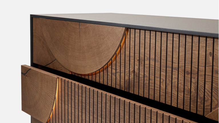 Commode NEO EQUINOXE | Commode design aux reliefs texturés