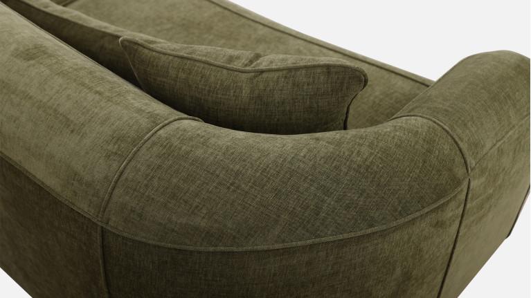 Canapé 3 places MOON – Esprit couture en tissu, passepoil au choix