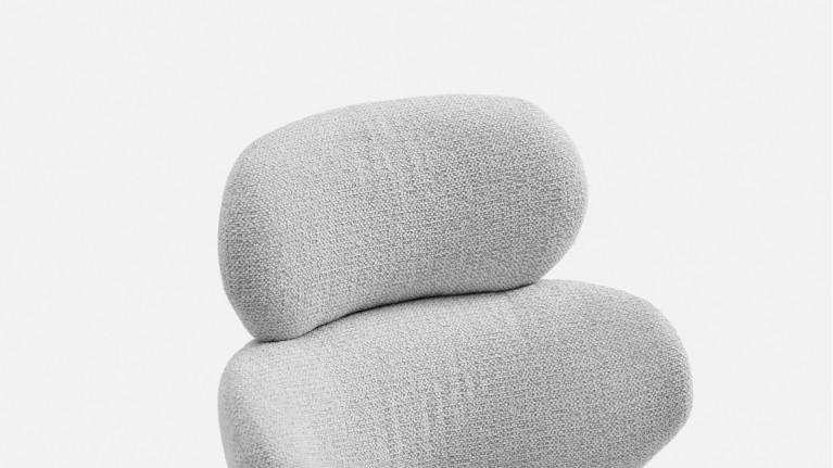 Chaise de salle à manger CALINE, pivotant, tissu bouclette
