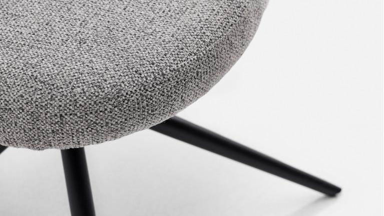Chaise de salle à manger CALINE, pivotant, tissu bouclette