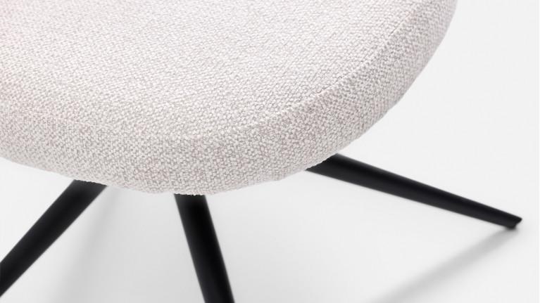 Chaise de salle à manger CALINE, pivotant, tissu bouclette