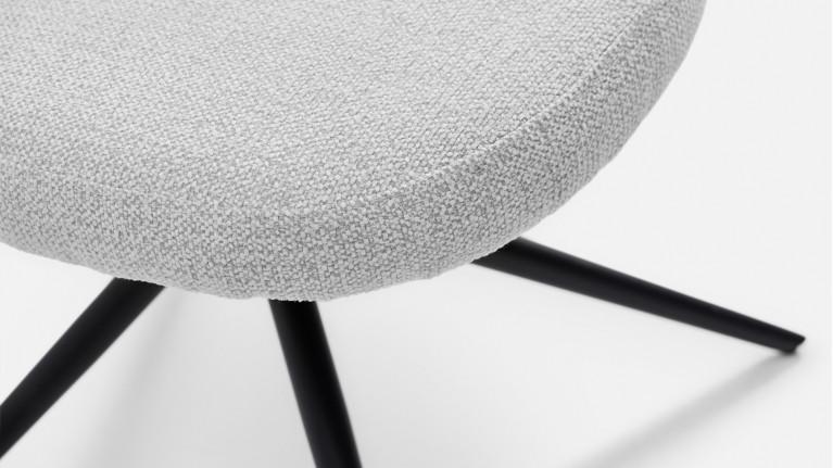 Chaise de salle à manger CALINE, pivotant, tissu bouclette