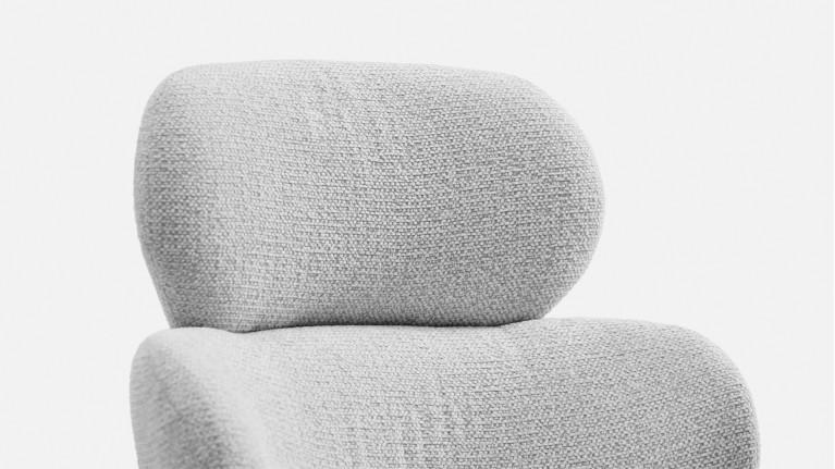 Chaise de salle à manger CALINE, pivotant, tissu bouclette