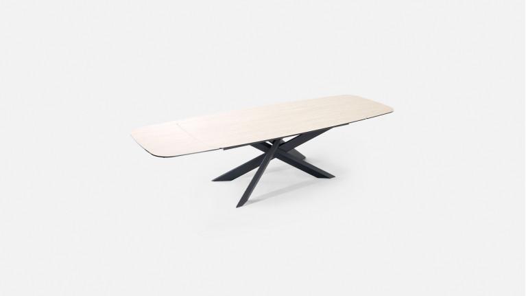 Table de repas extensible MIA Plateau céramique & Piétement Étoile Fer
