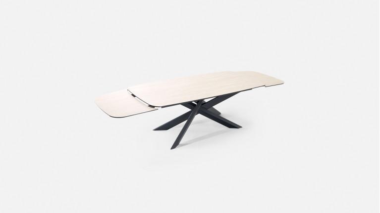 Table de repas extensible MIA Plateau céramique & Piétement Étoile Fer