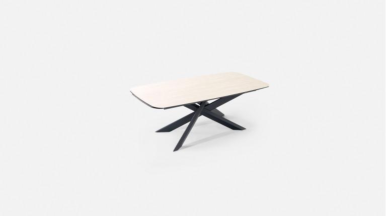 Table de repas extensible MIA Plateau céramique & Piétement Étoile Fer