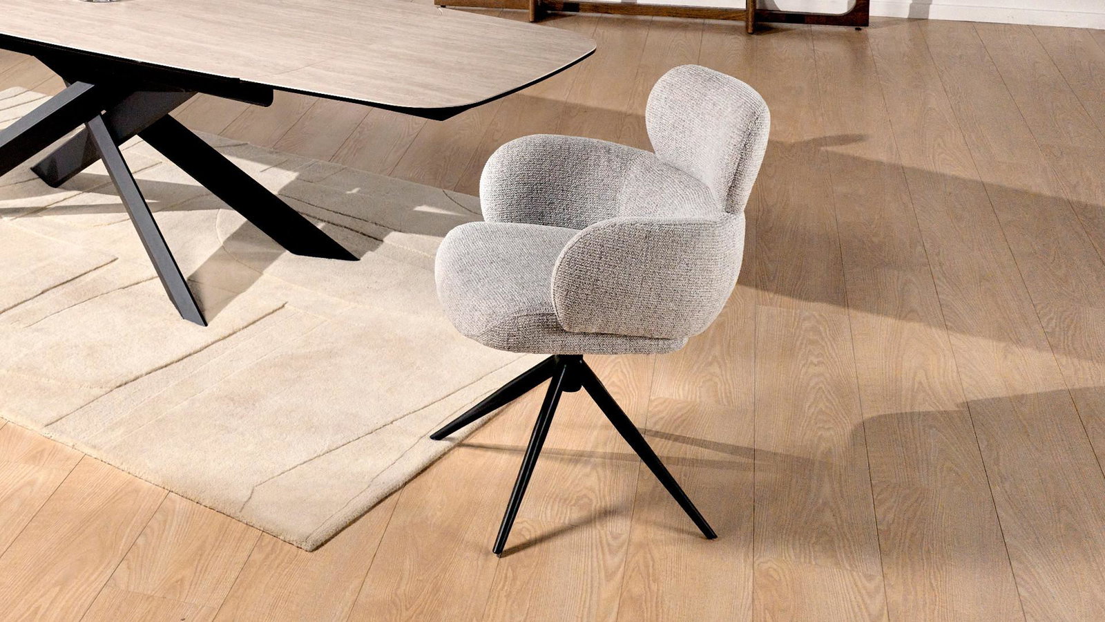 Fauteuil pivotant CALIN – Confort supérieur, 360° retour automatique