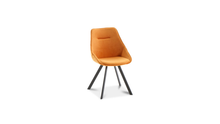 Chaise BILBAO - A la fois confortable et raffinée, la chaise en tissu orange BILBAO existe dans une multitude de coloris.